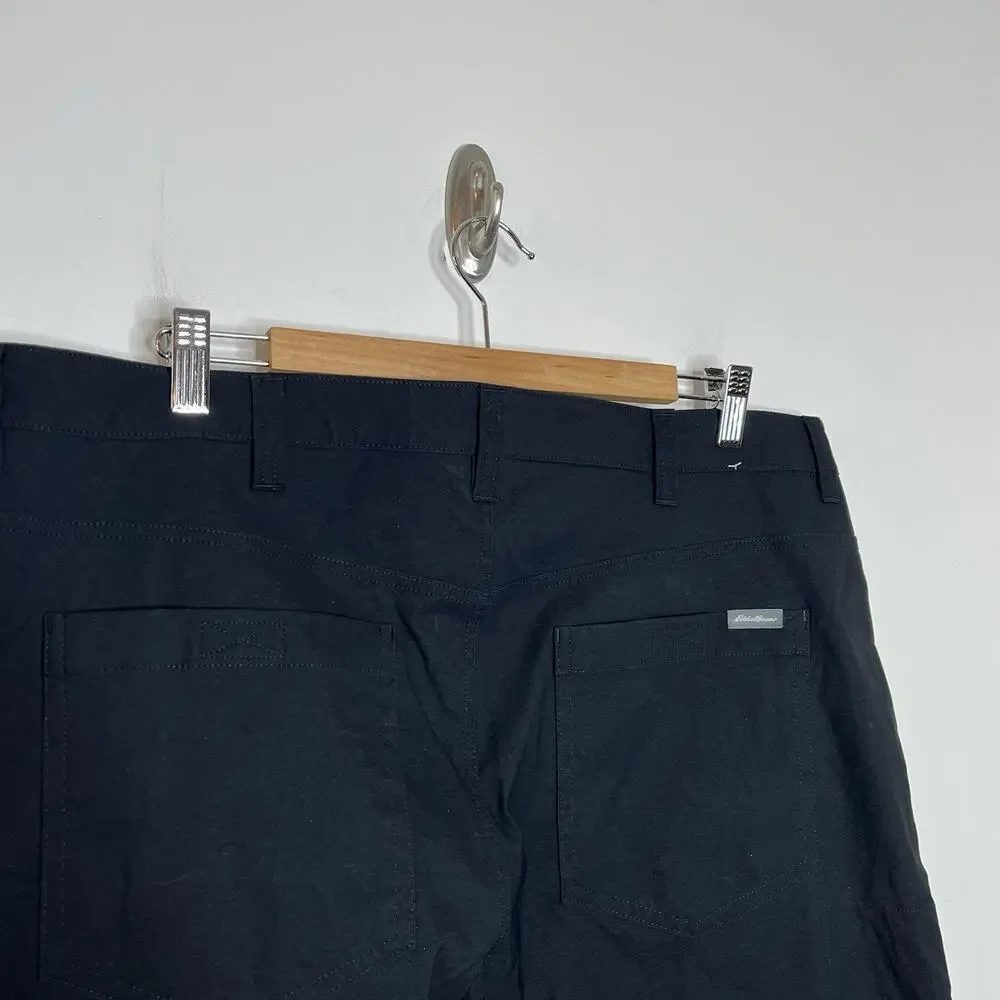 Eddie Bauer Hiking Pants Black Mens Size 40x30 Outdoor Convertible Tech